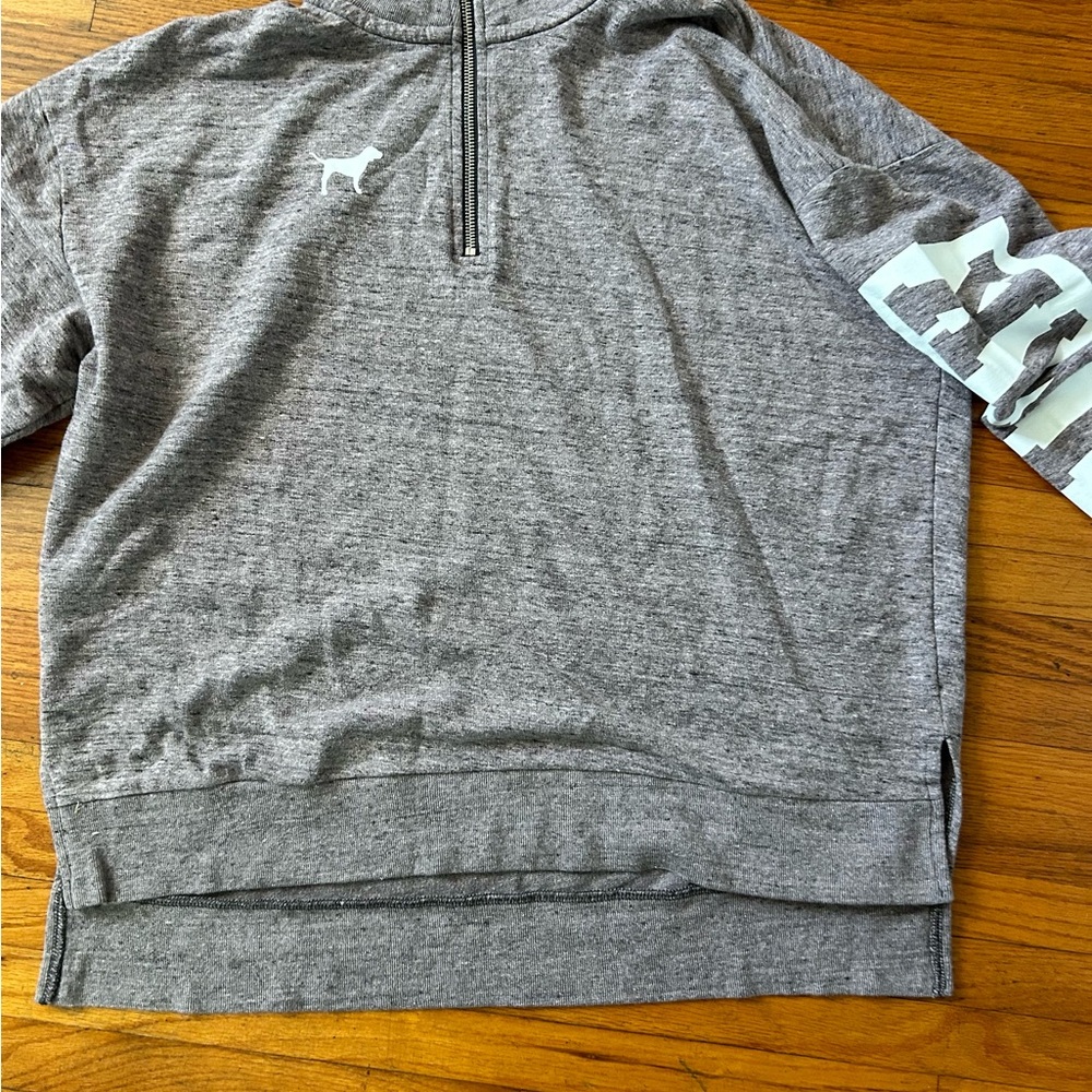 VS PINK Grey Half zip Pullover‎ Size M - Picture 7 of 7